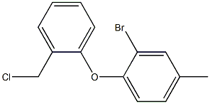 2-bromo-1-[2-(chloromethyl)phenoxy]-4-methylbenzene 结构式