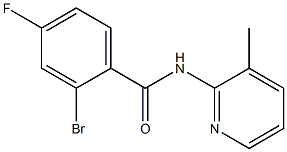 2-bromo-4-fluoro-N-(3-methylpyridin-2-yl)benzamide 结构式