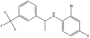 2-bromo-4-fluoro-N-{1-[3-(trifluoromethyl)phenyl]ethyl}aniline 结构式