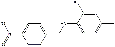 2-bromo-4-methyl-N-[(4-nitrophenyl)methyl]aniline 结构式