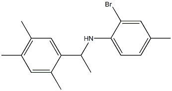 2-bromo-4-methyl-N-[1-(2,4,5-trimethylphenyl)ethyl]aniline 结构式