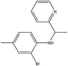 2-bromo-4-methyl-N-[1-(pyridin-2-yl)ethyl]aniline 结构式