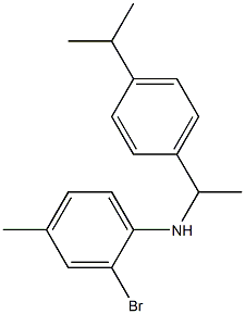2-bromo-4-methyl-N-{1-[4-(propan-2-yl)phenyl]ethyl}aniline 结构式