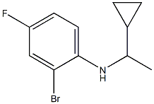 2-bromo-N-(1-cyclopropylethyl)-4-fluoroaniline 结构式