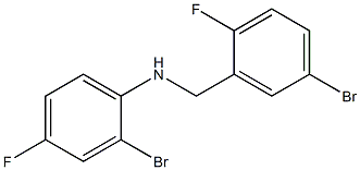 2-bromo-N-[(5-bromo-2-fluorophenyl)methyl]-4-fluoroaniline 结构式