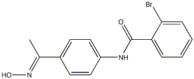 2-bromo-N-{4-[(1E)-N-hydroxyethanimidoyl]phenyl}benzamide 结构式