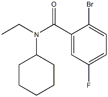 2-bromo-N-cyclohexyl-N-ethyl-5-fluorobenzamide 结构式