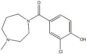 2-chloro-4-[(4-methyl-1,4-diazepan-1-yl)carbonyl]phenol 结构式