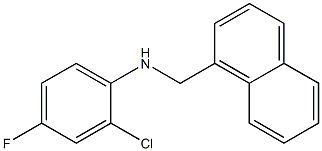2-chloro-4-fluoro-N-(naphthalen-1-ylmethyl)aniline 结构式