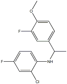 2-chloro-4-fluoro-N-[1-(3-fluoro-4-methoxyphenyl)ethyl]aniline 结构式