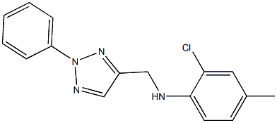 2-chloro-4-methyl-N-[(2-phenyl-2H-1,2,3-triazol-4-yl)methyl]aniline 结构式