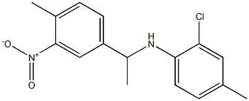 2-chloro-4-methyl-N-[1-(4-methyl-3-nitrophenyl)ethyl]aniline 结构式