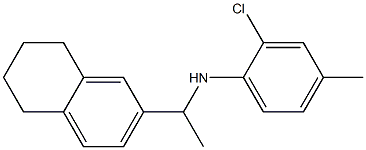 2-chloro-4-methyl-N-[1-(5,6,7,8-tetrahydronaphthalen-2-yl)ethyl]aniline 结构式