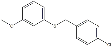 2-chloro-5-{[(3-methoxyphenyl)sulfanyl]methyl}pyridine 结构式