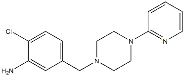 2-chloro-5-{[4-(pyridin-2-yl)piperazin-1-yl]methyl}aniline 结构式