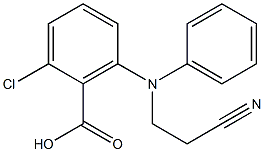 2-chloro-6-[(2-cyanoethyl)(phenyl)amino]benzoic acid 结构式