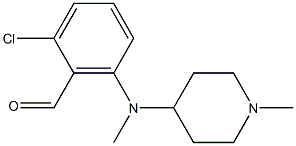 2-chloro-6-[methyl(1-methylpiperidin-4-yl)amino]benzaldehyde 结构式