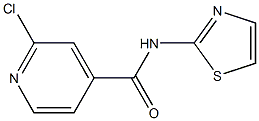 2-chloro-N-(1,3-thiazol-2-yl)pyridine-4-carboxamide 结构式