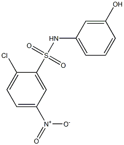 2-chloro-N-(3-hydroxyphenyl)-5-nitrobenzene-1-sulfonamide 结构式