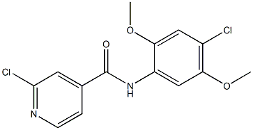 2-chloro-N-(4-chloro-2,5-dimethoxyphenyl)pyridine-4-carboxamide 结构式