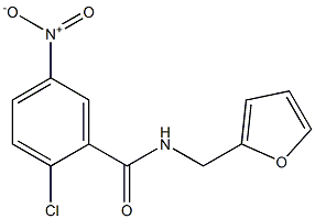 2-chloro-N-(furan-2-ylmethyl)-5-nitrobenzamide 结构式