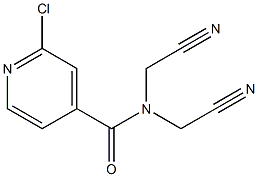 2-chloro-N,N-bis(cyanomethyl)pyridine-4-carboxamide 结构式