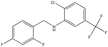 2-chloro-N-[(2,4-difluorophenyl)methyl]-5-(trifluoromethyl)aniline 结构式