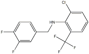 2-chloro-N-[(3,4-difluorophenyl)methyl]-6-(trifluoromethyl)aniline 结构式