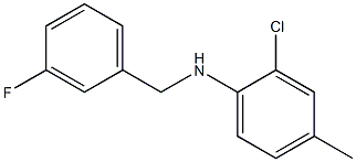 2-chloro-N-[(3-fluorophenyl)methyl]-4-methylaniline 结构式