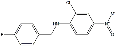 2-chloro-N-[(4-fluorophenyl)methyl]-4-nitroaniline 结构式