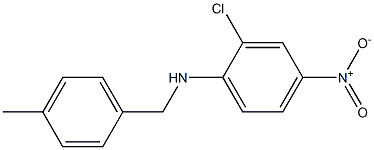2-chloro-N-[(4-methylphenyl)methyl]-4-nitroaniline 结构式