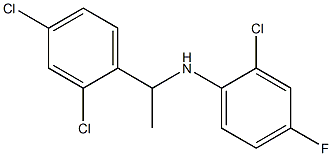 2-chloro-N-[1-(2,4-dichlorophenyl)ethyl]-4-fluoroaniline 结构式