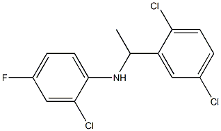 2-chloro-N-[1-(2,5-dichlorophenyl)ethyl]-4-fluoroaniline 结构式