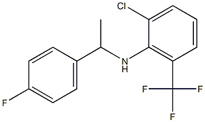 2-chloro-N-[1-(4-fluorophenyl)ethyl]-6-(trifluoromethyl)aniline 结构式