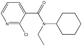 2-chloro-N-cyclohexyl-N-ethylpyridine-3-carboxamide 结构式