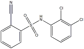 2-cyano-N-(2,3-dichlorophenyl)benzene-1-sulfonamide 结构式