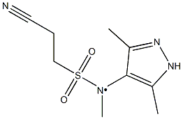 2-cyano-N-(3,5-dimethyl-1H-pyrazol-4-yl)-N-methylethane-1-sulfonamido 结构式