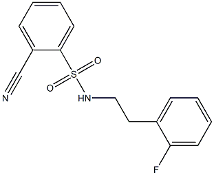 2-cyano-N-[2-(2-fluorophenyl)ethyl]benzene-1-sulfonamide 结构式