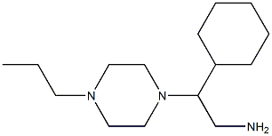 2-cyclohexyl-2-(4-propylpiperazin-1-yl)ethanamine 结构式