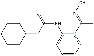 2-cyclohexyl-N-{2-[1-(hydroxyimino)ethyl]phenyl}acetamide 结构式