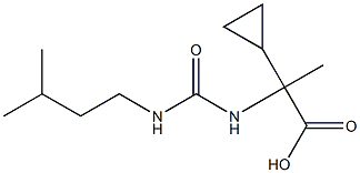 2-cyclopropyl-2-({[(3-methylbutyl)amino]carbonyl}amino)propanoic acid 结构式