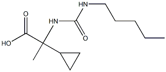 2-cyclopropyl-2-[(pentylcarbamoyl)amino]propanoic acid 结构式