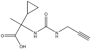 2-cyclopropyl-2-{[(prop-2-ynylamino)carbonyl]amino}propanoic acid 结构式