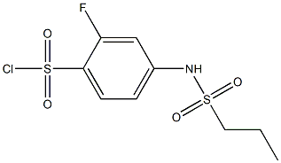 2-fluoro-4-(propane-1-sulfonamido)benzene-1-sulfonyl chloride 结构式