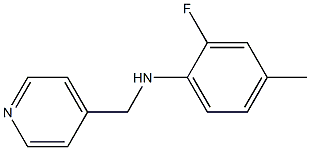 2-fluoro-4-methyl-N-(pyridin-4-ylmethyl)aniline 结构式