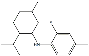 2-fluoro-4-methyl-N-[5-methyl-2-(propan-2-yl)cyclohexyl]aniline 结构式