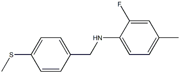 2-fluoro-4-methyl-N-{[4-(methylsulfanyl)phenyl]methyl}aniline 结构式