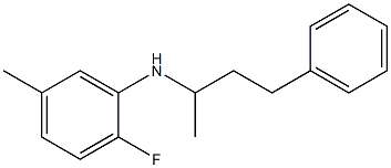 2-fluoro-5-methyl-N-(4-phenylbutan-2-yl)aniline 结构式