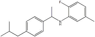 2-fluoro-5-methyl-N-{1-[4-(2-methylpropyl)phenyl]ethyl}aniline 结构式