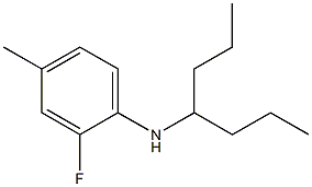 2-fluoro-N-(heptan-4-yl)-4-methylaniline 结构式